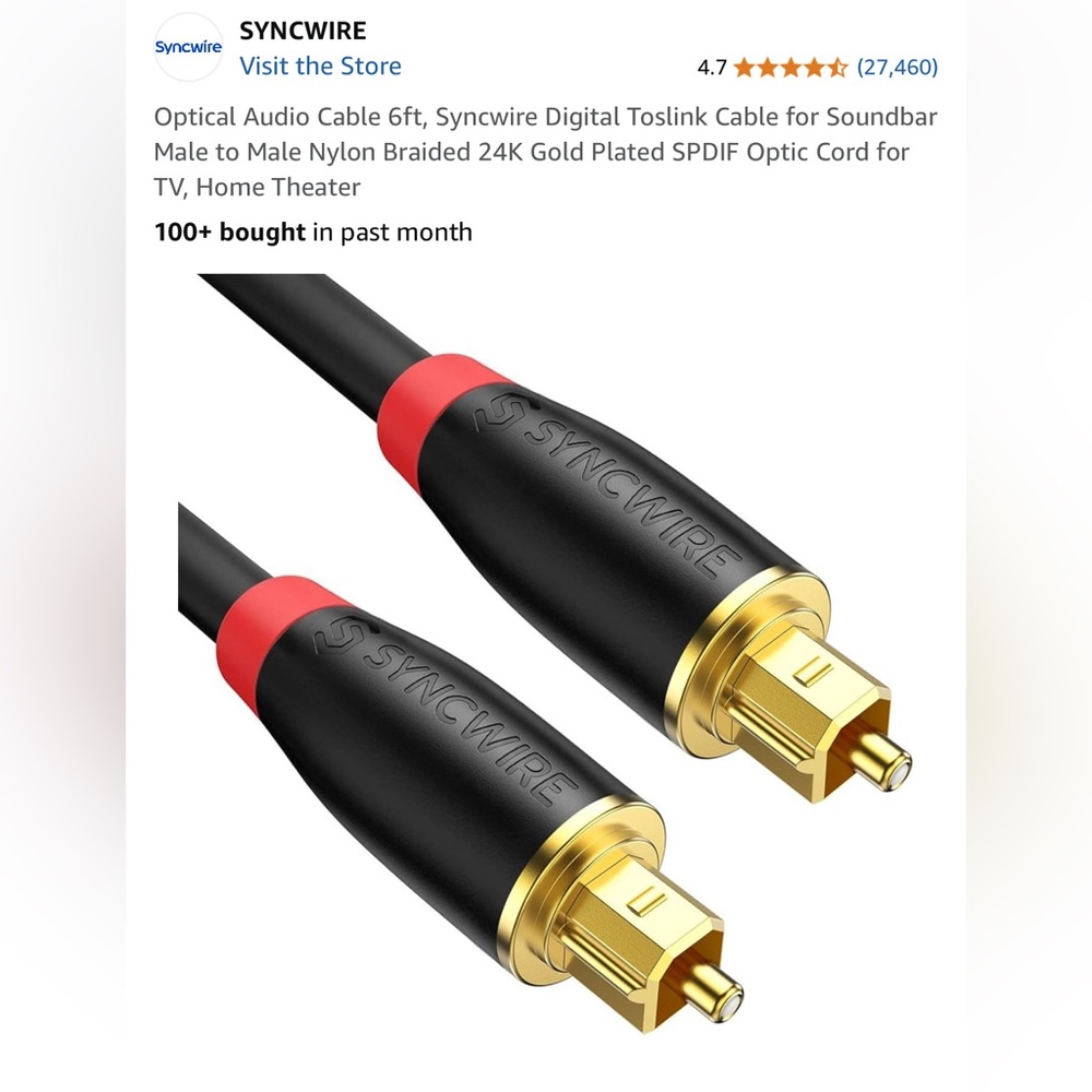🆕 digital optical audio cable - Picture 2 of 5